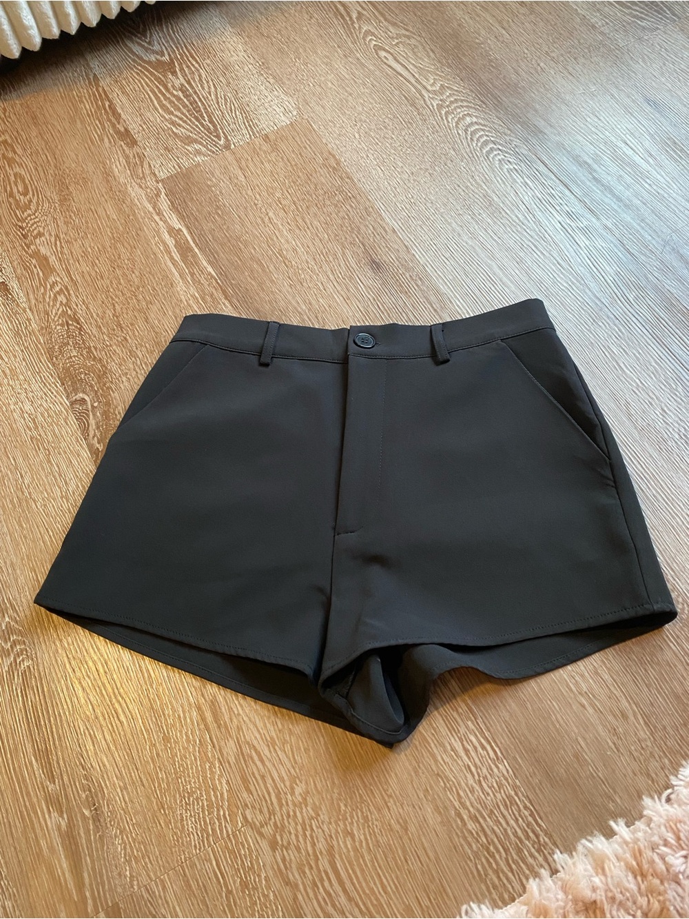 Forever 21 Black High-Waist Tailored Shorts